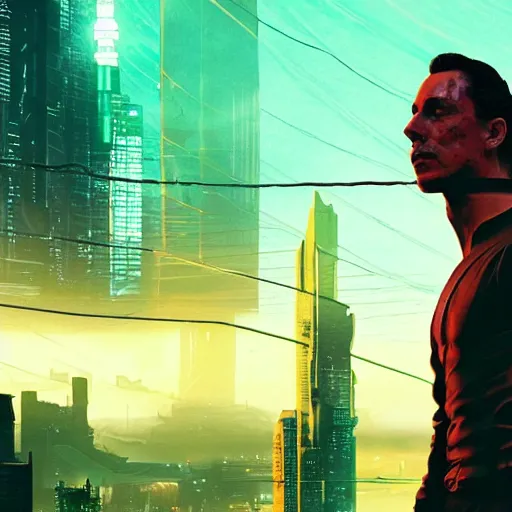 Image similar to altered carbon world, cyberpunk,