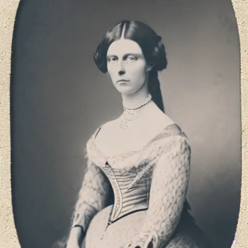 Image similar to photo of a beautiful and elegant 3 1 year old german queen, circa 1 8 6 5