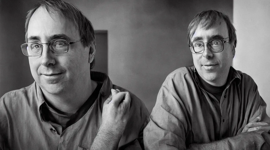 Prompt: portrait of Linus Torvalds taked by Steve McCurry