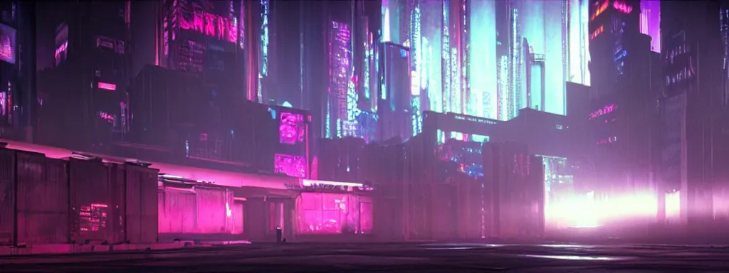 Prompt: matte painting of a dark neon cyberpunk underground rave in the film ghost in the shell by moebius, 8k, ultra realistic, unreal engine 5