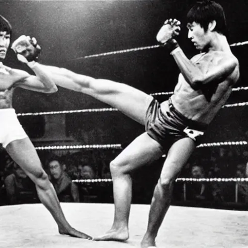 Image similar to Bruce Lee in the UFC,