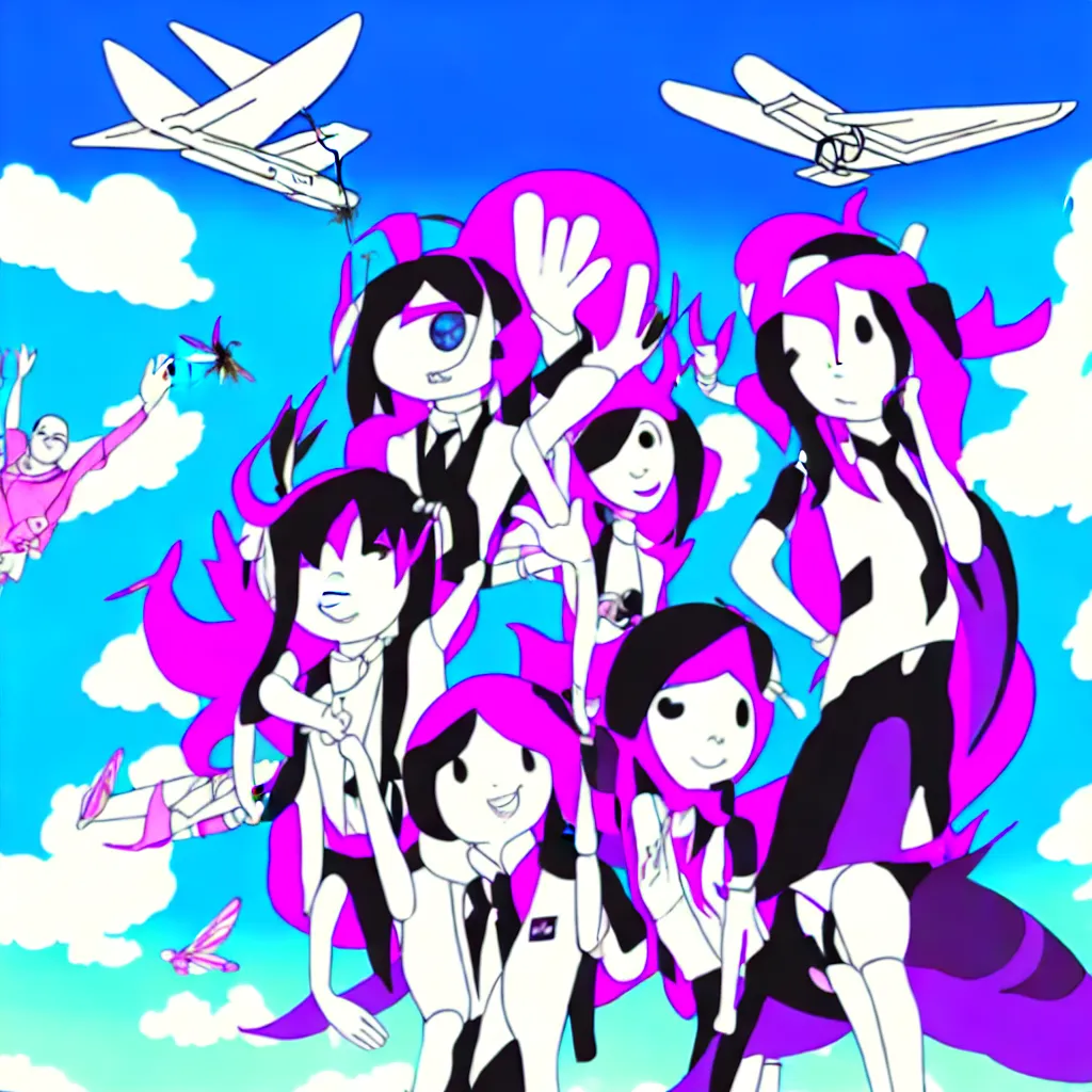 Prompt: fly away, fly into a metal shredder. by von goat, bill shakespear, general cluster, miku sasaki.