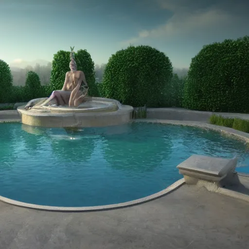 Image similar to 8 k hd detailed octane render of an oracle's scrying pool