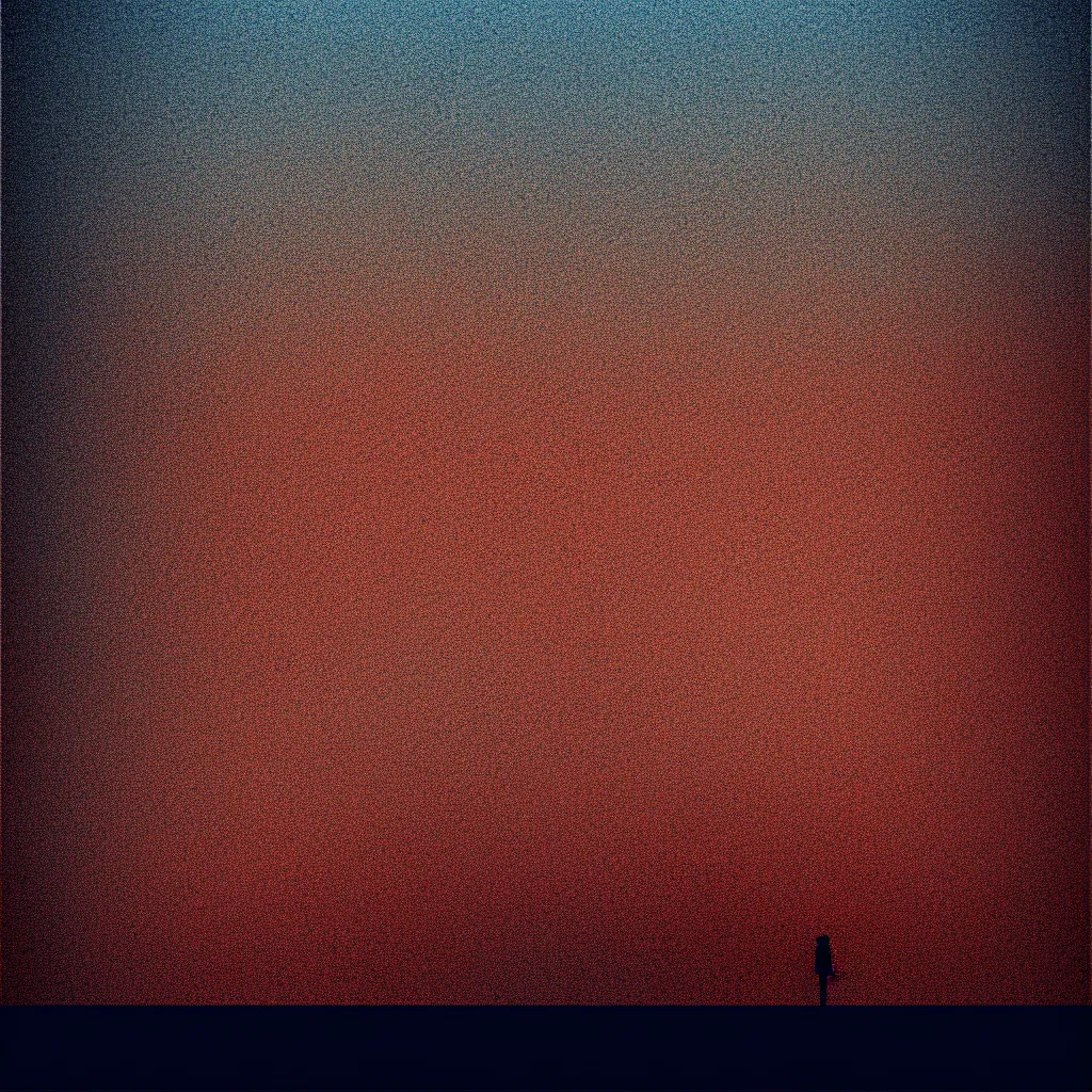 Prompt: standing in a lake full body reflection night sky by, mads berg, karolis strautniekas, film noir, stippled light, dramatic lighting, editorial illustration, detailed, fine texture, matte print, art deco, brutalism, dark blue + dark orange, red, black, ( ( habitat 6 7 background ) )