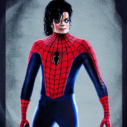 Image similar to michael jackson as spider - man