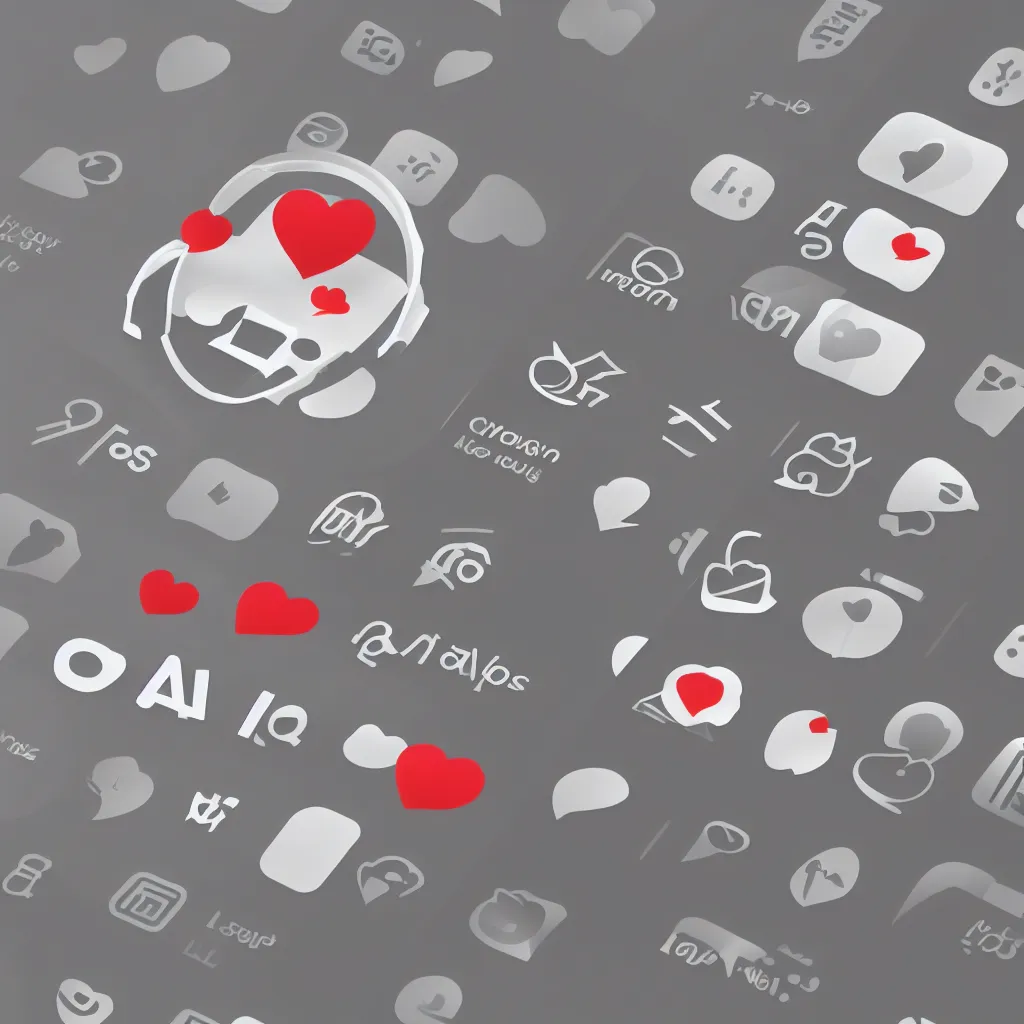 Image similar to the icon og a dating app, minimalistic logo