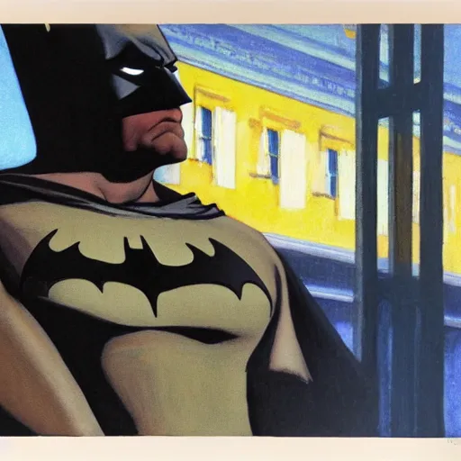 Image similar to Batman by Edward hopper