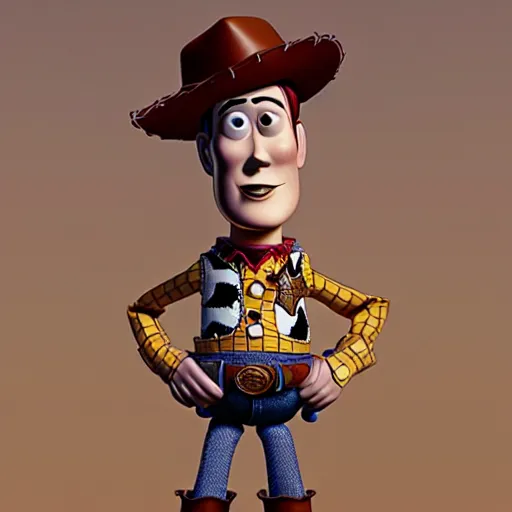 Image similar to Photorealistic creepy toy story woody in the style of Michael Whelan and Gustave Dore. Hyperdetailed photorealism, 108 megapixels, amazing depth, glowing rich colors, powerful imagery, 3D finalrender, 3d shading, cinematic lighting, artstation concept art