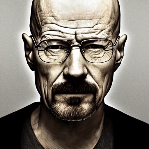 Image similar to !dream Portrait photo of walter white, color, studio lighting