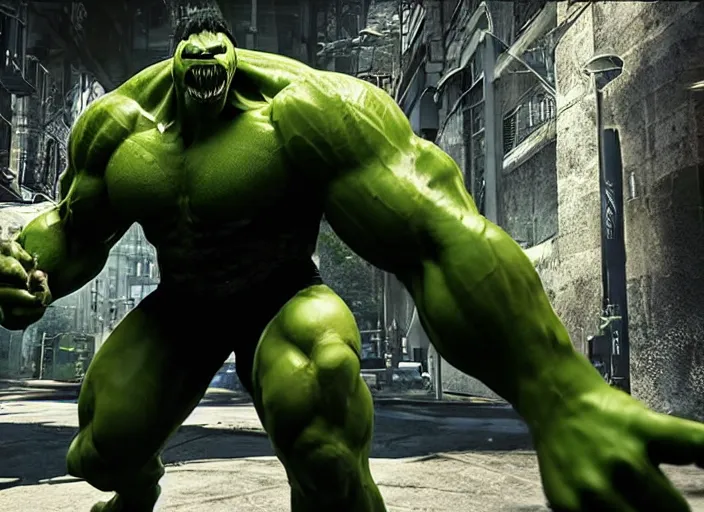 Image similar to venom fused with hulk, ultra realistic 4 k unreal engine very cinematic render with ray tracing bloom ambient occlusion strong reflections depth of field fog