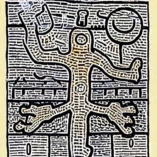 Prompt: smoky angelic otherworldly London line burbot machinery harbor teak tree , by Keith Haring and Evard Munch and Wendy Froud , groovy , smooth , tarot card