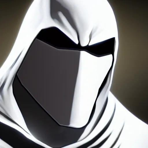 Image similar to Moon Knight Profile Picture, ps5, cinematic, detailed, very detailed
