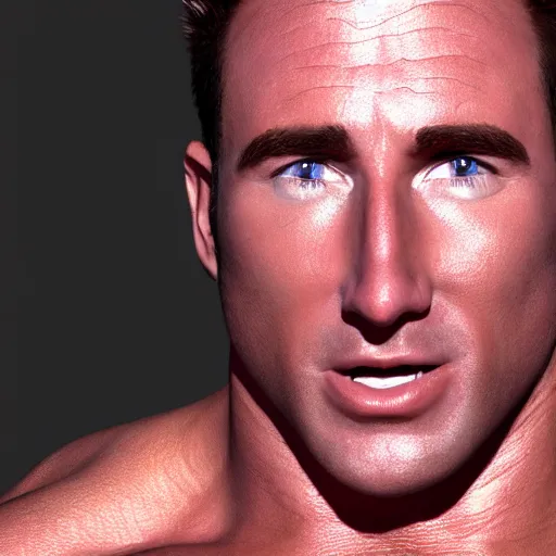 Image similar to concept art of billy herrington from Gachimuchi full round face, short smile, golden hour, medium shot, mid-shot, highly detailed, trending on Artstation, Unreal Engine 4k