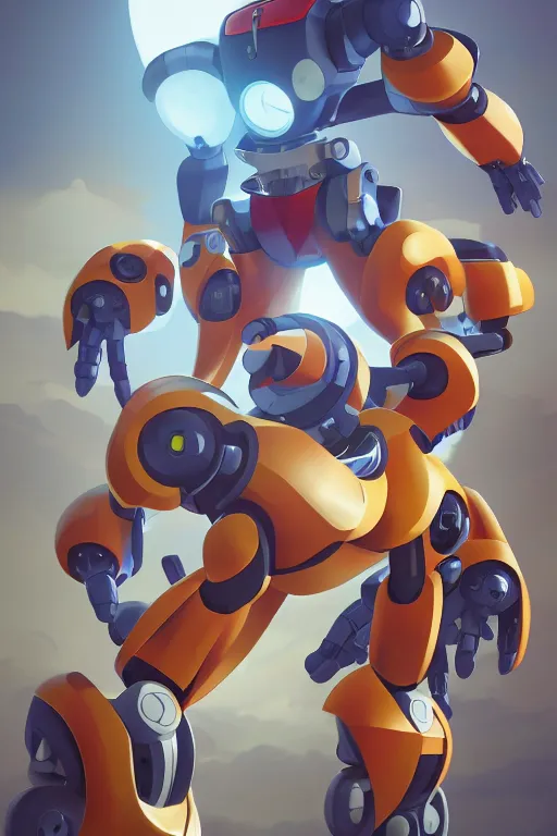 Image similar to metabots medabots medarotto medarot robot minimalist comics, behance hd by jesper ejsing, by rhads, makoto shinkai and lois van baarle, ilya kuvshinov, rossdraws global illumination ray tracing hdr radiating a glowing aura