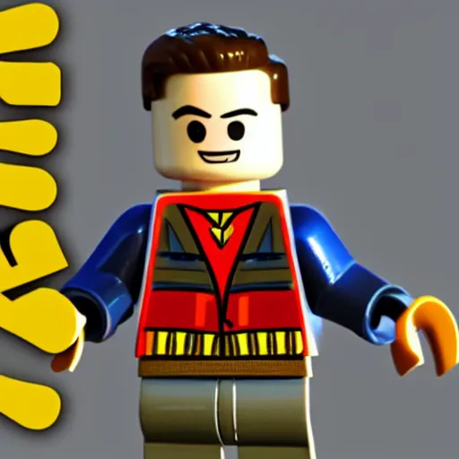 Image similar to Elon Musk as a lego character, photorealism, Volumetric lightening