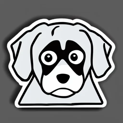 Image similar to anime puppy as an svg sticker, 2 d, flat, vector art