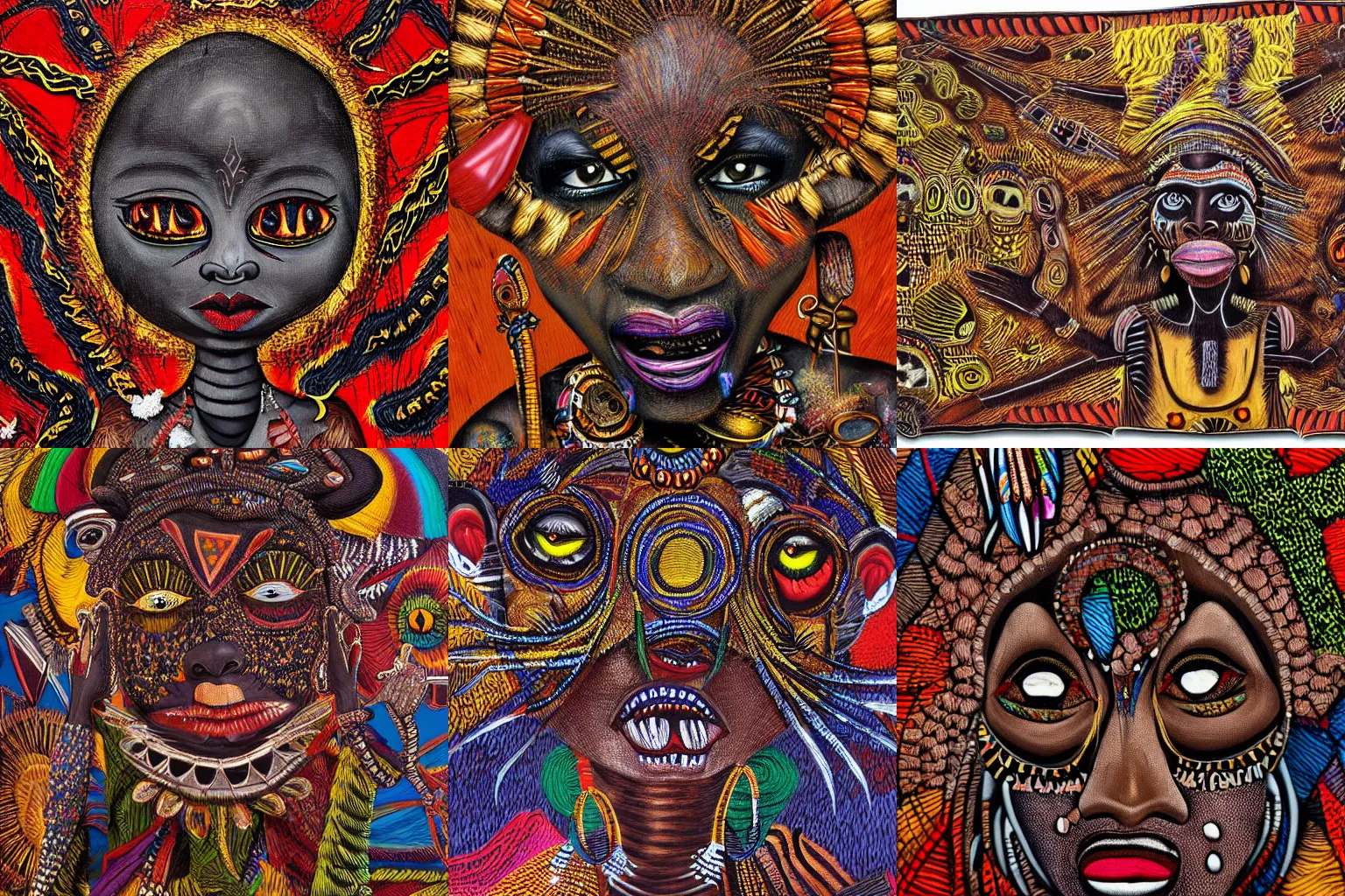 Prompt: african voodoo painting, , high textures, hyper sharp, insanely detailed and intricate, super detailed, 4k HDR high quality