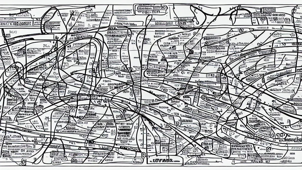 Image similar to line drawing endurable force subway map