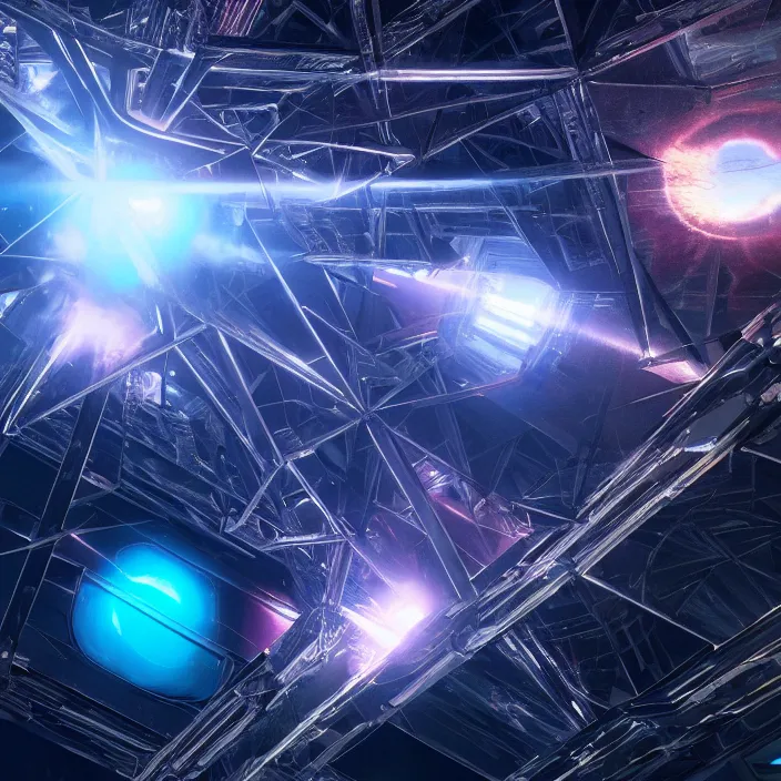 Prompt: supernova encased in metal beams. high tech. octane render, trending on artstation, very coherent symmetrical artwork. cinematic, hyper realism, high detail, octane render, 8 k, iridescent accents