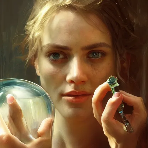 Image similar to epic masterpiece of cinematographic hyperrealism where an archeologist finds a goblet of immortality. realistic shaded lighting poster by craig mallismo, artgerm, jeremy lipkin and michael garmash, unreal engine, detailed and intricate environment, digital art, art station trends, horror, matte