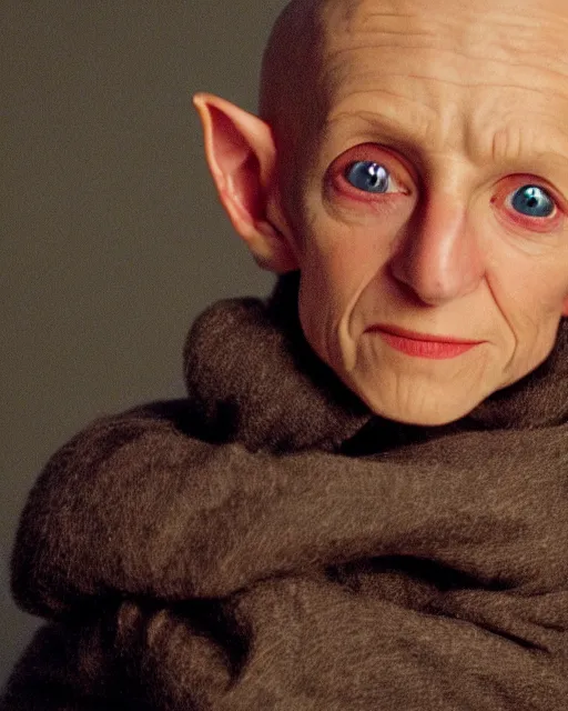 Prompt: annie leibovitz headshots of kreacher the house elf from harry potter, 5 0 mm soft focus