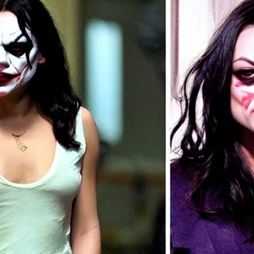 Prompt: Mila Kunis as The Joker