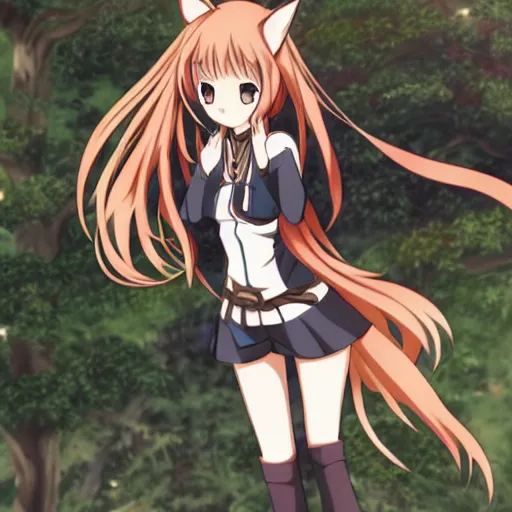 Image similar to The Spice&Wolf Anime | kenrou horo as Shoujo Protagonist | key visual, Pixiv