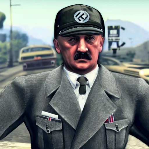 Image similar to adolf hitler in gta v,