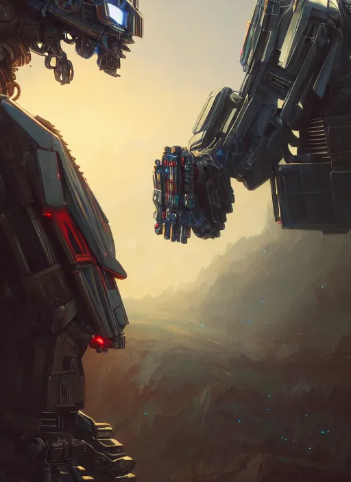 Image similar to Highly detailed full-body portrait of Optimus Prime, Stephen Bliss, unreal engine, fantasy art by Greg Rutkowski, Loish, Rhads, Makoto Shinkai and Lois van baarle, ilya kuvshinov, rossdraws, Tom Bagshaw, global illumination, radiant light, detailed and intricate environment