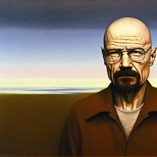 Image similar to walter white as a zdzisław beksinski