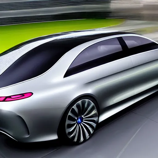 Prompt: Mercedes Benz concept car, four door