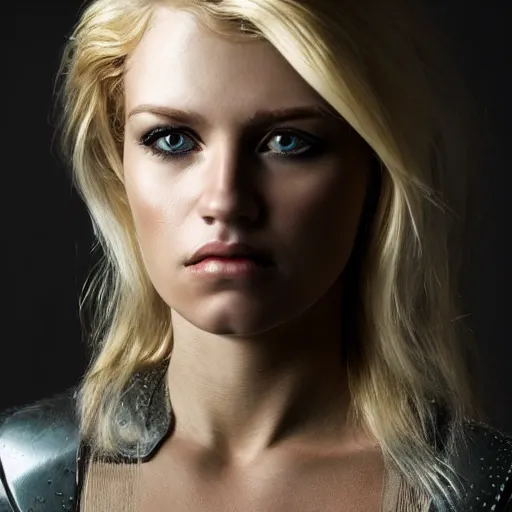 Prompt: very pretty blond borg queen, moody lighting, shallow depth of field,