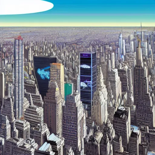 Image similar to angelic heavenly new york in the year 2 0 7 0