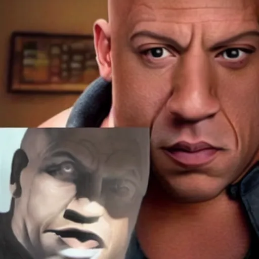 Image similar to vin diesel as the rock as peter griffin