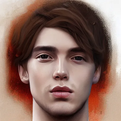 Image similar to a portrait of a handsome young man, highly detailed, digital painting, trending on artstation