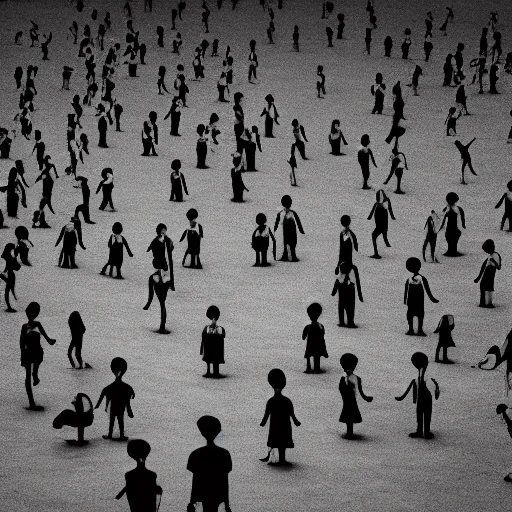 Image similar to all the lonely people. black and white photograph. 8k resolution.