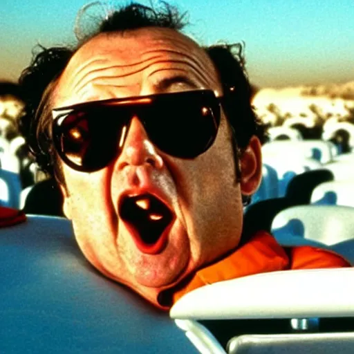 Prompt: bill murray in fear and loathing in las vegas, movie still, promotional shot