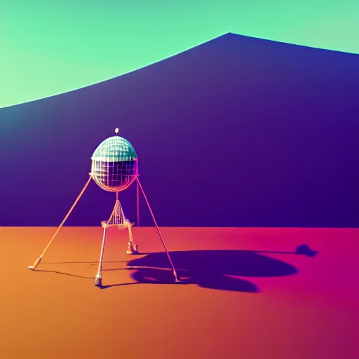 Image similar to A 3d render of 🛰, digital art, octane render, 8k resolution, character design, wes anderson color palette, film grain, unreal engine