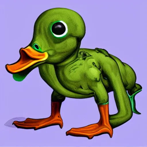Prompt: duck Cthulhu