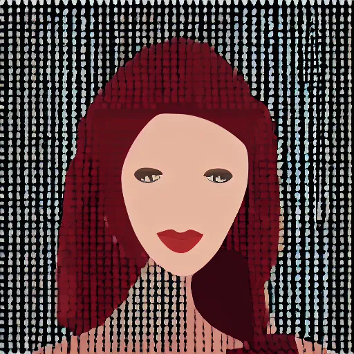 Image similar to A young woman in digital art, Important: transparent background