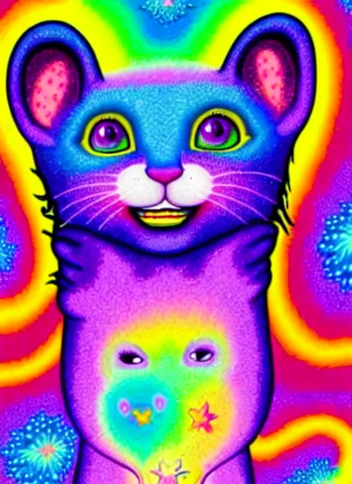 Image similar to a cursed lisa frank illustration