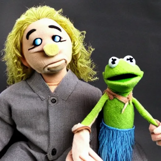 Image similar to muppet puppet of frodo and gandalf