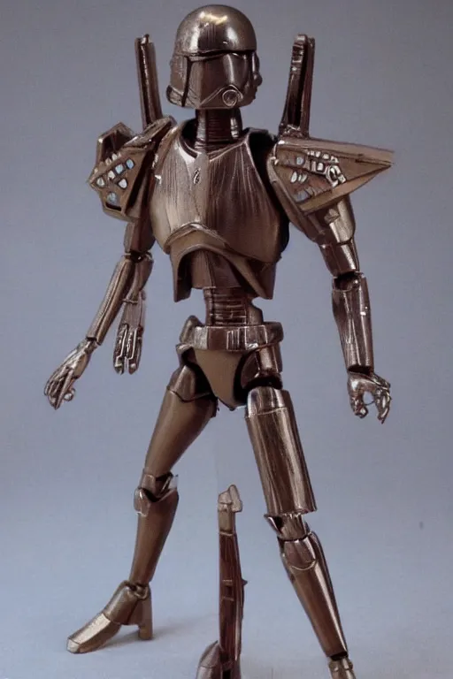 Image similar to 1 9 8 6 kenner action figure, 5 points of articulation, heroic human proportions, sci fi, high detail, t - pose, star wars, warhammer 4 0 0 0