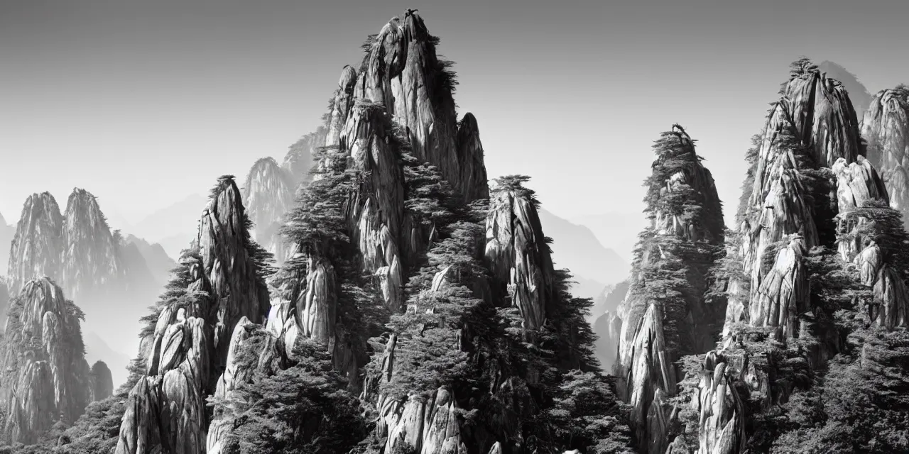 Image similar to huangshan by ansel adams