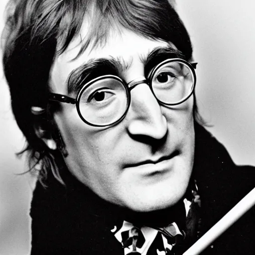 Image similar to john lennon dressed as harry potter