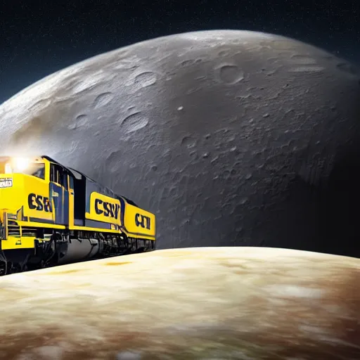 Image similar to csx locomotive on the moon
