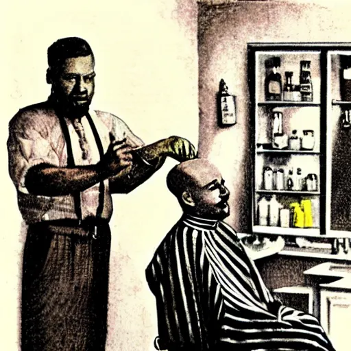 Image similar to floyd the barber longs for the good old days