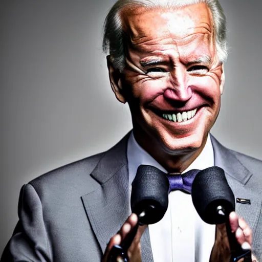 Prompt: Joe Biden as the Joker, AP photography, 4k, portrait