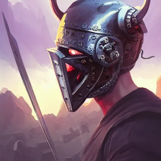 Image similar to cyberpunk viking helmet mask warrior goddess robot ninja fantasy, art gta 5 cover, official fanart behance hd artstation by jesper ejsing, by rhads, makoto shinkai and lois van baarle, ilya kuvshinov, ossdraws