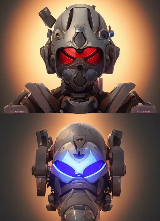 Image similar to This is an extremely intrictaely detailed 3d render of a octane render robot ninja helmet mask fantasy art overwatch and heartstone video game icon. The 3d game art cover is official fanart from behance hd artstation by BEEPLE, Jesper Ejsing, RHADS, Makoto Shinkai, Lois van baarle, ilya kuvshinov and rossdraws.